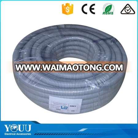 YOUU Hottest Products 2017 Electrical Plastic Flexible Pipe Grey Pvc Coated Corrugated Conduit